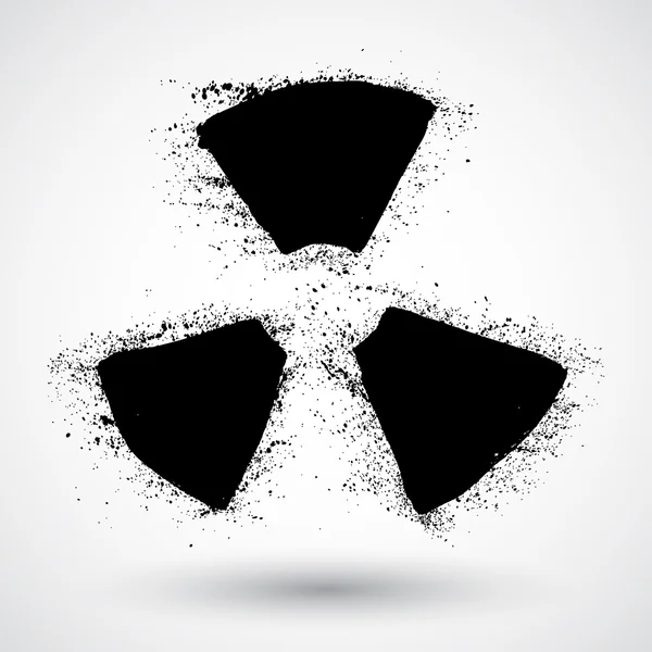 Grunge radyasyon işareti — Stok Vektör