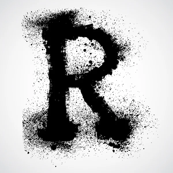 Grunge letter R — Stock Vector