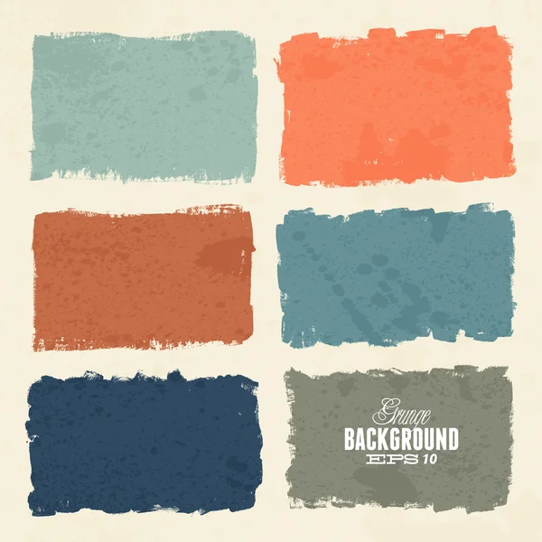 Grunge mürekkep çizilmiş renkli şekiller