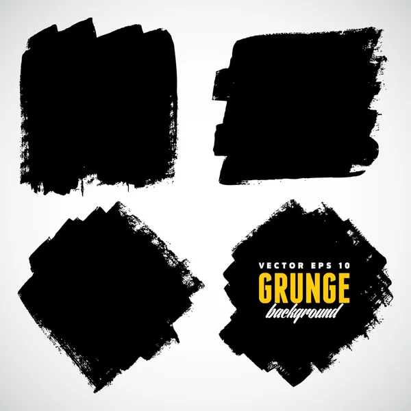 Abstract grunge ink draw shapes — Stock Vector