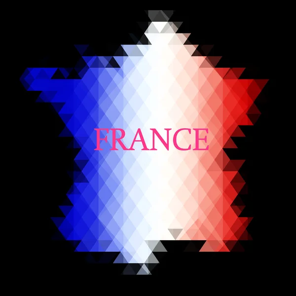Mapa da França em triângulos — Vetor de Stock