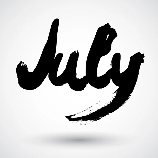 Grunge signo de mes de julio — Vector de stock
