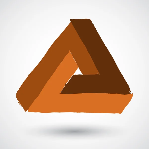 Logo grunge triangolo — Vettoriale Stock
