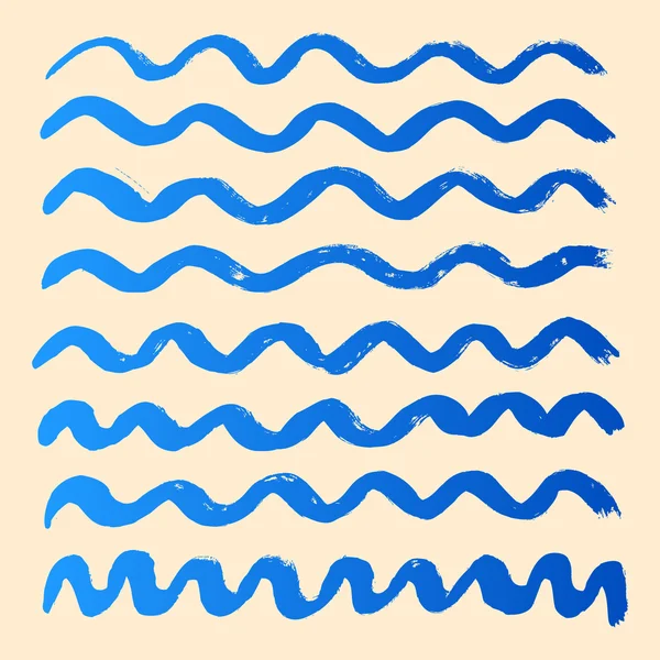 soyut suluboya mavi dalga deseni