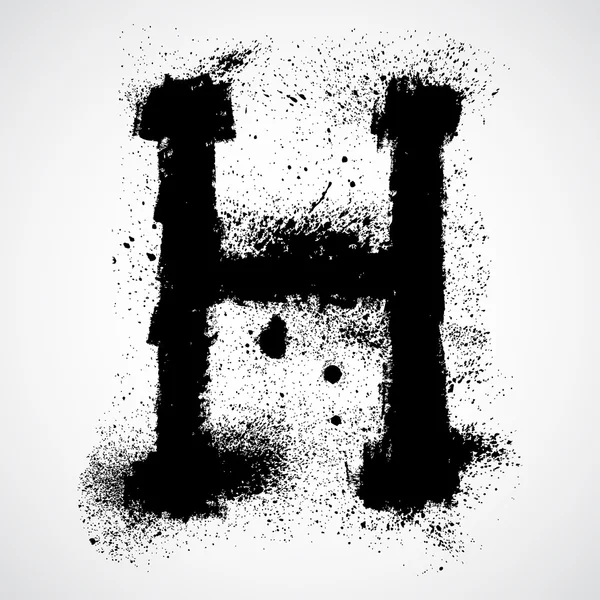 Grunge letter H — Stock Vector
