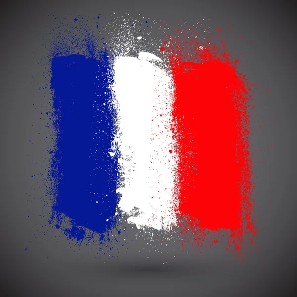 Γαλλική σημαία grunge — Διανυσματικό Αρχείο