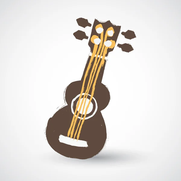 Grunge ukulele - Stok Vektor