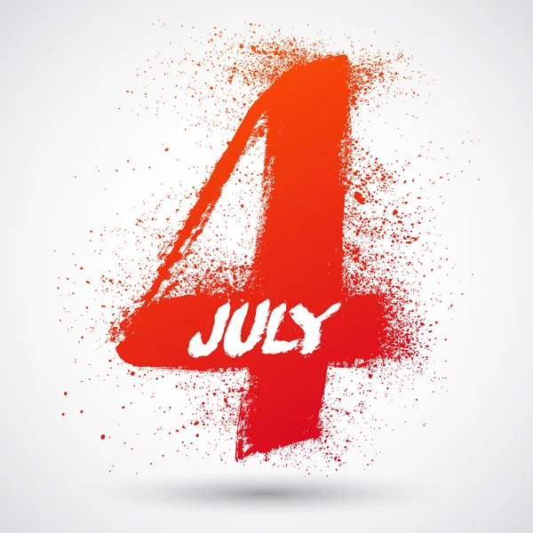 Grunge Signo del Día de la Independencia del 4 de julio — Vector de stock