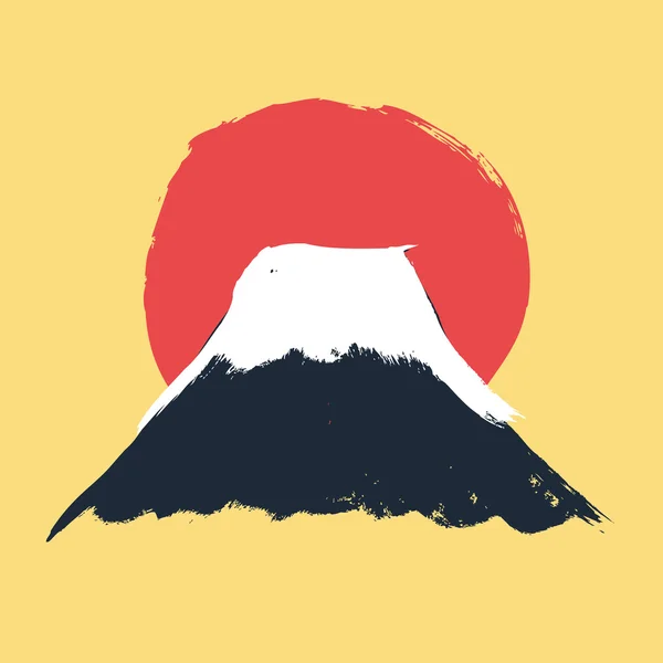 Mt. Icono del volcán Fuji — Vector de stock