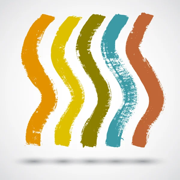 Curved stripes color set — Stockvector