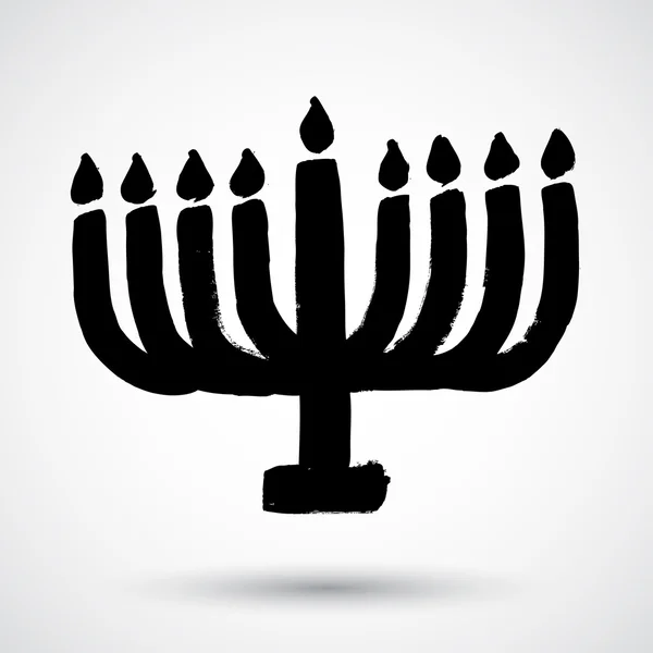 Menorah di Hanukkah — Vettoriale Stock