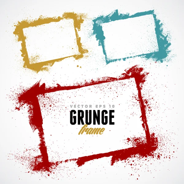 Conjunto de marcos vectoriales grunge — Vector de stock