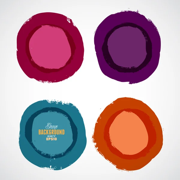 Pinceau course cercle texture pour boutons — Image vectorielle