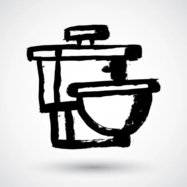 Toilettensymbol, Grunge — Stockvektor