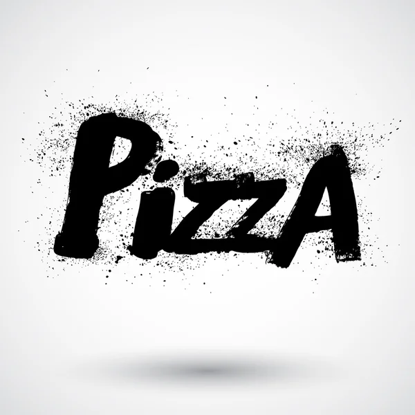 Signo de pizza grunge — Vector de stock