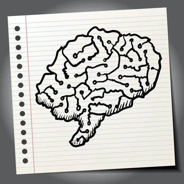 人类的大脑标志 — 图库矢量图片