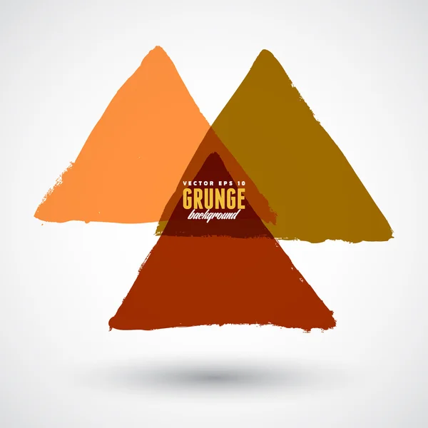 Logotipo de triángulos grunge — Vector de stock