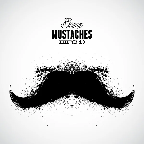 Grunge mustaches — Stock Vector