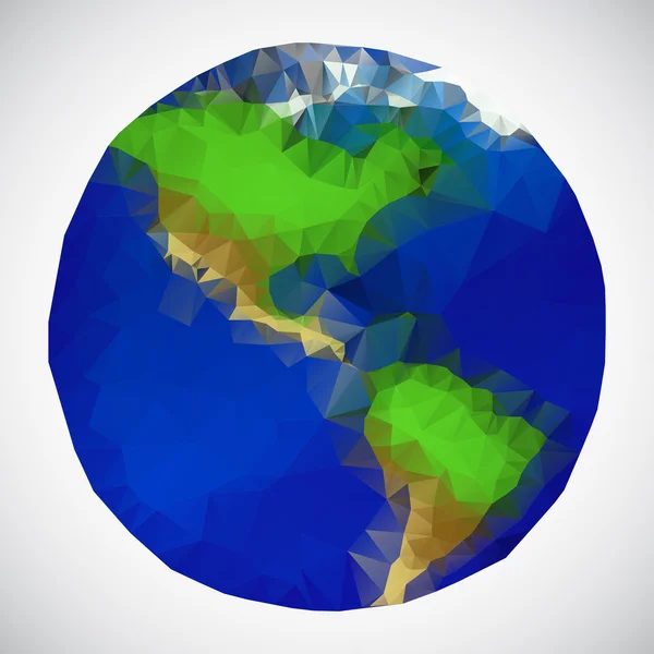 Origami Erde Planet Hintergrund — Stockvektor