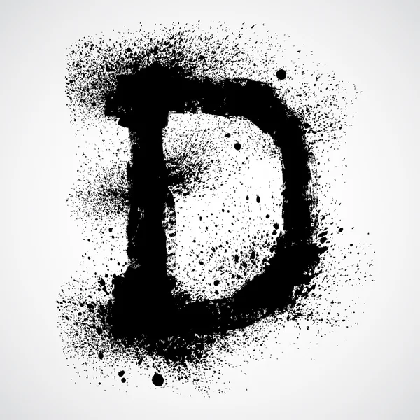 Grunge 字母 d — 图库矢量图片