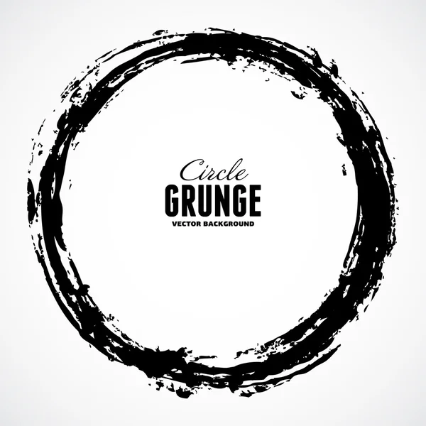 Tinte Grunge Circle Rahmen — Stockvektor