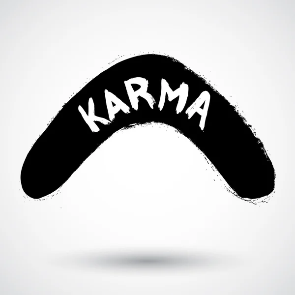 Concept de karma de Grunge — Image vectorielle