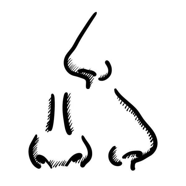 İnsan burun siluet seti