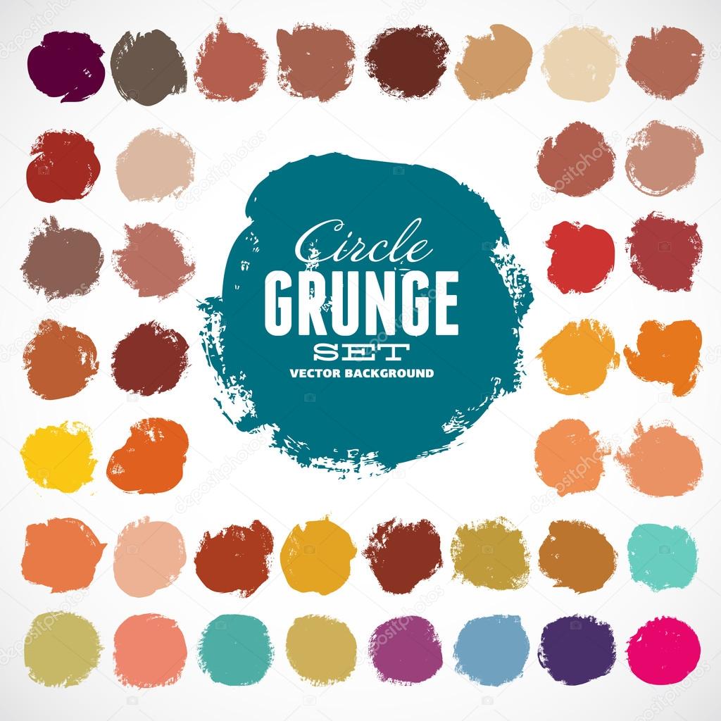 watercolor grunge round banners