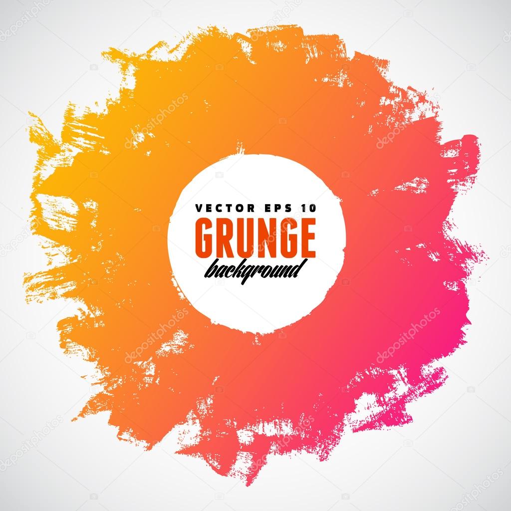 Grunge splash round banner