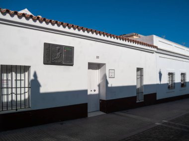 San Fernando, Cadiz, İspanya. Eylül 2020. Camaron de la Isla doğum yeri ve çocukluk evi. Flamenko efsanesinin memleketi