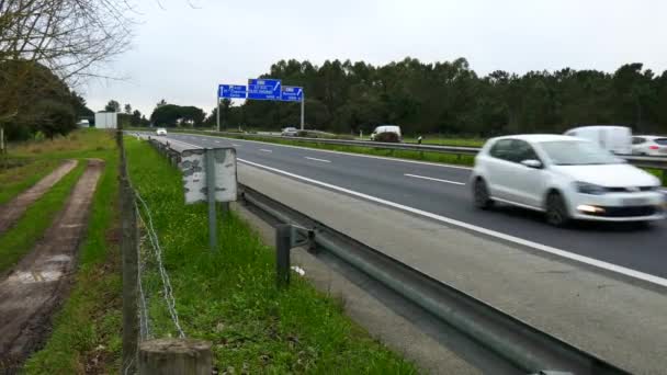 Ic21 Autoroute A33 Barreiro Lisbonne Voitures Passant — Video