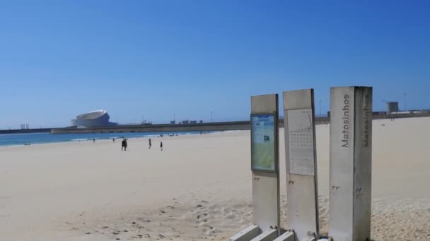 Porto Portugal Maio 2021 Praia Matosinhos — Vídeo de Stock