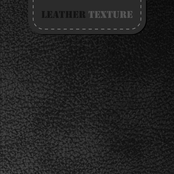 Texture Pelle Nera Realistico Gradiente Grigio Scuro Perforato Carbone Carta — Vettoriale Stock