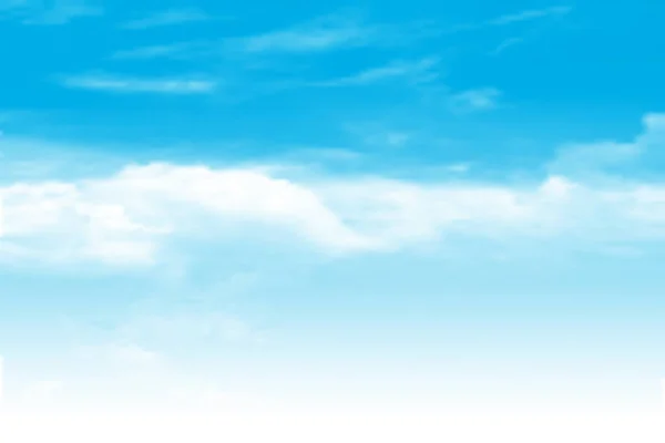 Blå Himmel Med Moln Abstrakt Vektor Bakgrund Mjuka Transparenta Moln — Stock vektor