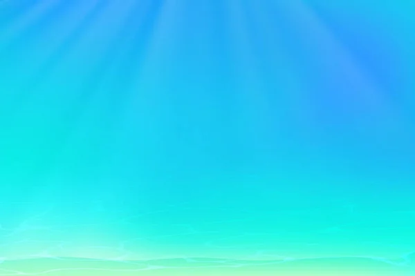 Подводный Вид Синий Фон Волнами Солнечный Свет Рябь Морской Пляж — стоковый вектор
