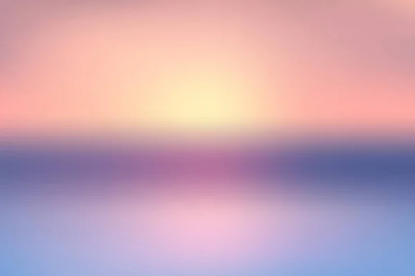 ウェブデザイン ポスター バナーのためのソフトブルーとピンクのカラーベクトル抽象的な背景 ビーチ 太陽の輝きとフレアと地平線 日没の壁紙 夏販売ポスターのテンプレート Eps10 — ストックベクタ