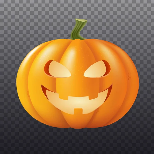 Halloween Kürbis Vektor Illustration Herbstferien Nahaufnahme Isoliert Auf Transparentem Hintergrund — Stockvektor