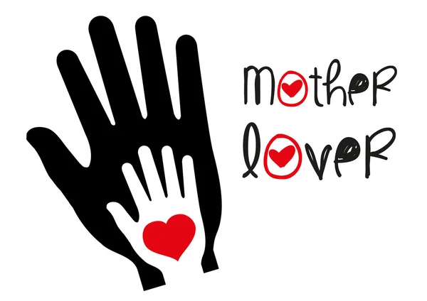 Büyük ve küçük eller, anne sevgilisi, anne ve çocuk eller