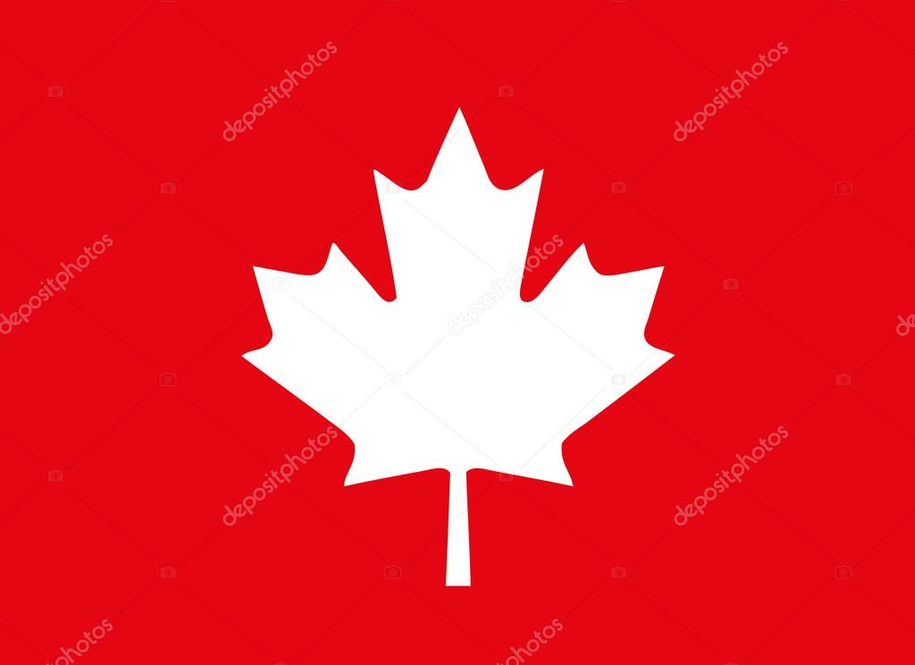 Maple leaf, canada maple in red background, canada map vector