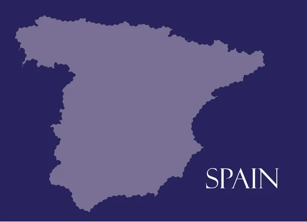 Mapa Hiszpania w fioletowym tle, Hiszpania mapa wektor, mapa wektor — Wektor stockowy
