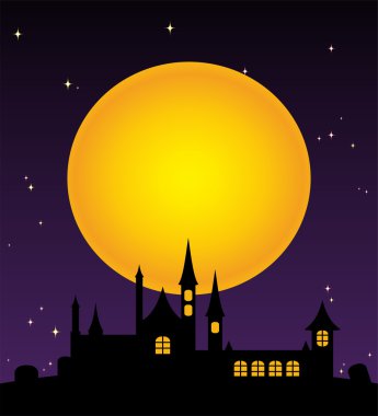 Gece, Noel, Cadılar Bayramı gecesi büyük sarı aya