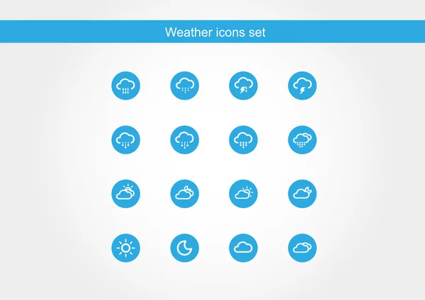 Pictogram, blauwe pictogram, pictogram weer, vector van pictogram weer — Stockvector