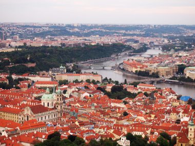 Cityscape ve charles Köprüsü Prag, Çek Cumhuriyeti