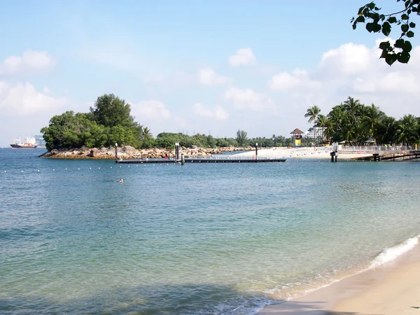 Plage tropicale à sentosa, Singapour — Photo