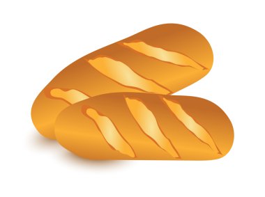 bread isolated, bread vector, bread on white background