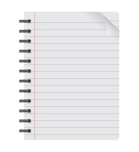 realistic spiral notepad notebook isolated on white vector, isolated paper sheet, Paper sheet