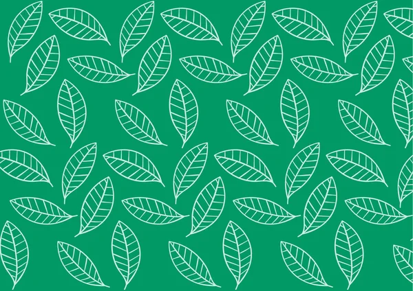 stilize yaprak yeşil desen. Vektör çizim, yaprak arka plan deseni