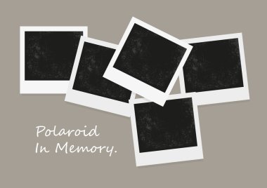 Instant photo renk arka plan üzerinde. Polaroid fotoğraf, eski Polaroid