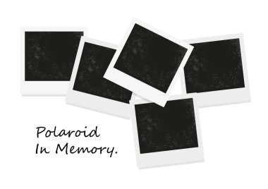 Polaroid çerçeve fotoğraf üzerinde beyaz izole. Polaroid fotoğraf izole