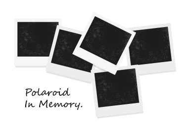 Polaroid frame photo isolated on white. Polaroid photo isolated clipart